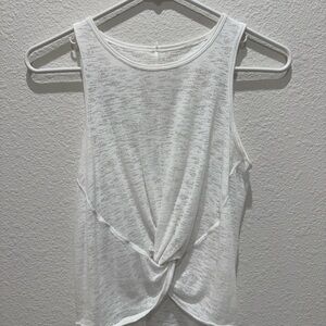 Lululemon Athletica Gray Sleeveless Cut Out Tie Front Tank Top